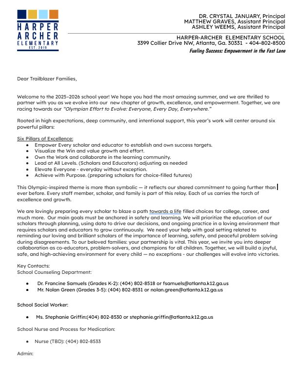  Parent Letter FY26